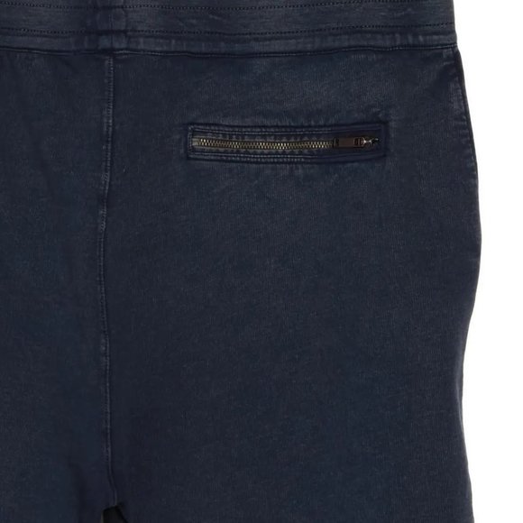John Varvatos Collection Men's York French Terry Garment Dye Shorts Navy - Picture 5 of 7
